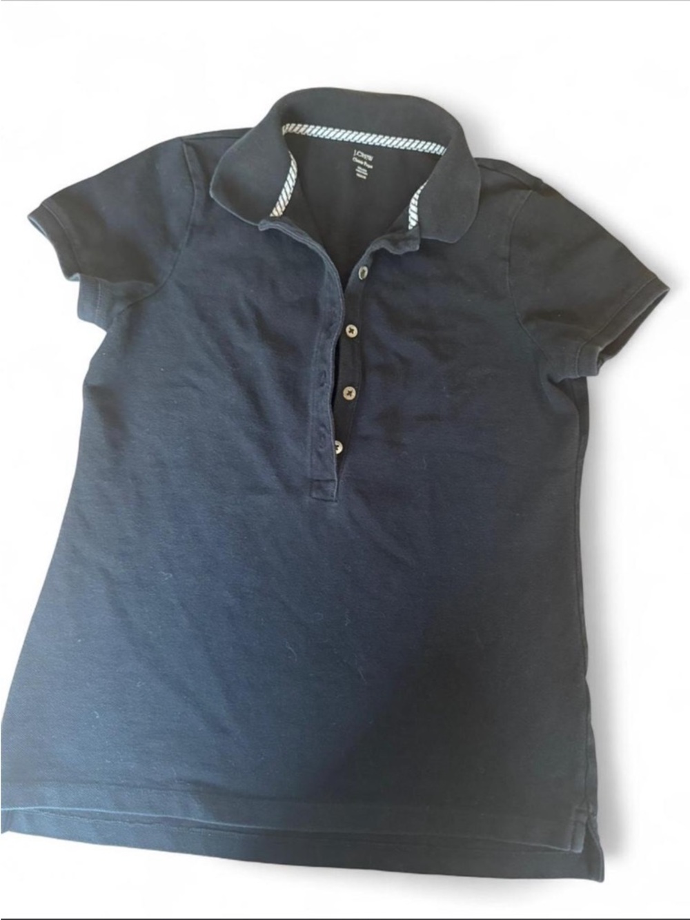 J. Crew Black Classic Pique Polo